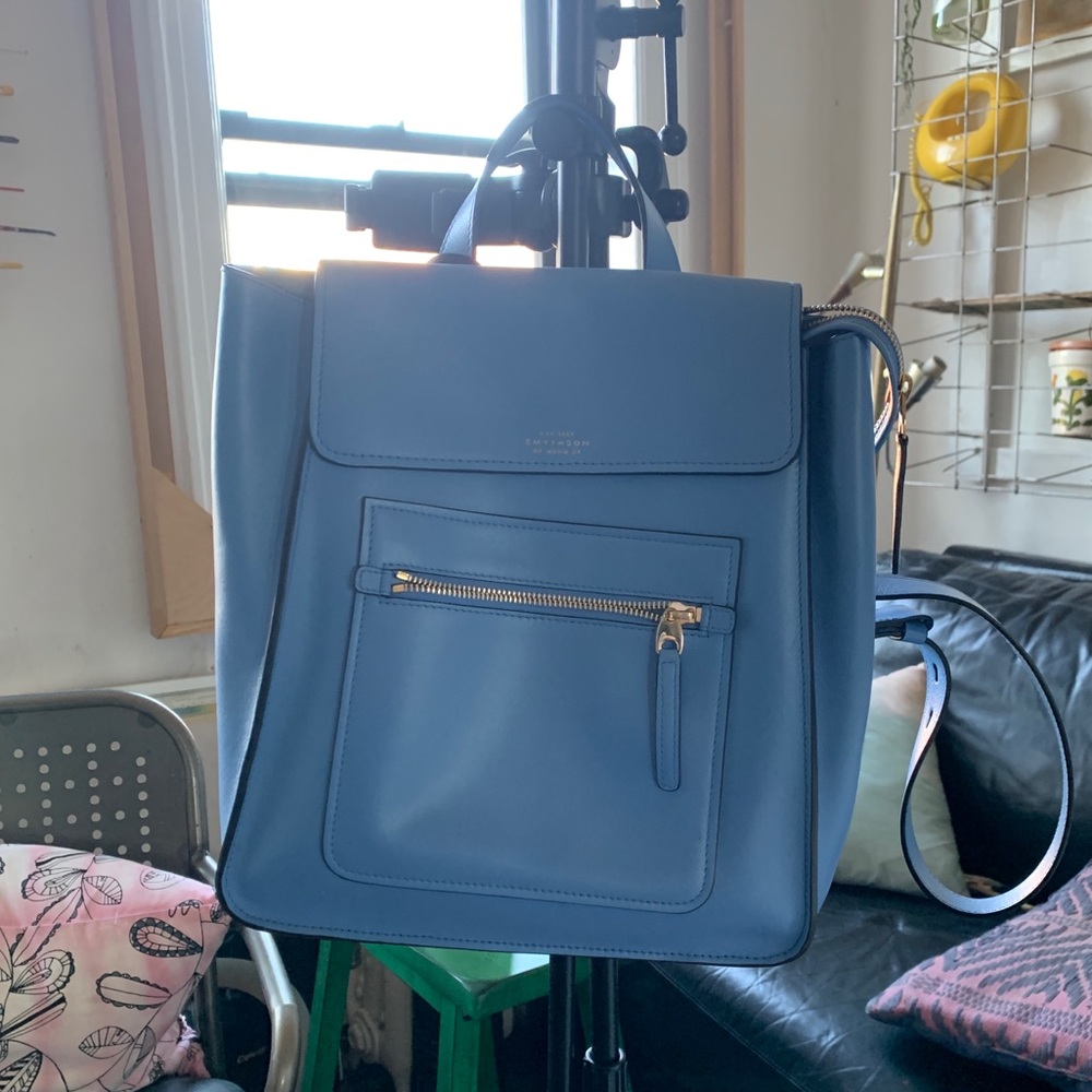 SMYTHSON OF BOND ST 💙baby blue💙 Leather backpack